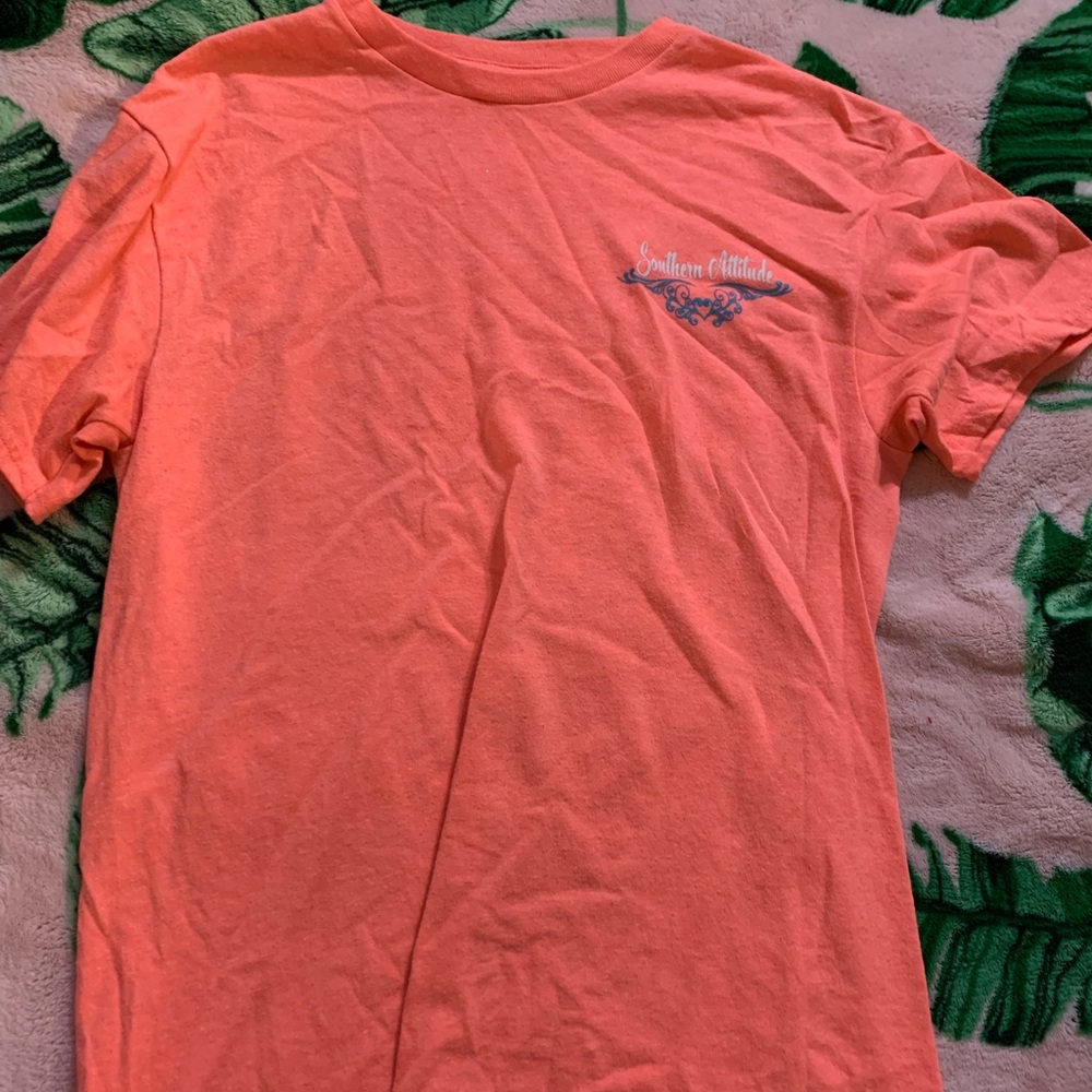 Coral Southern Attitude Short Sleeve Shirt